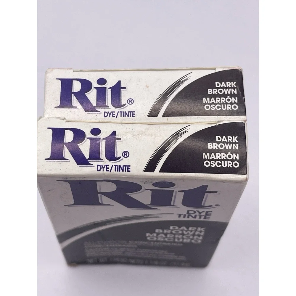 Economic 2 Pack - Rit All-Purpose Fabric Dye Powder -Dark Brown  -‎ 1 1/8 oz